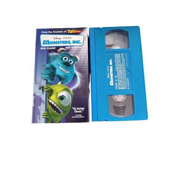 Vtg VHS Disney Pixar Monsters, Inc. Slip Sleeve Rare Hollywood Video Blue Shell - Picture 3 of 12